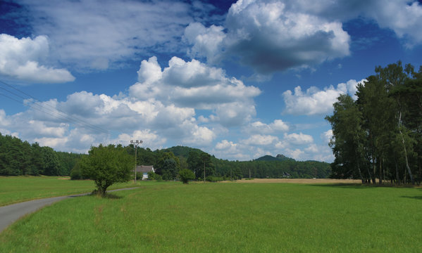 Sunny day near Zahradky village