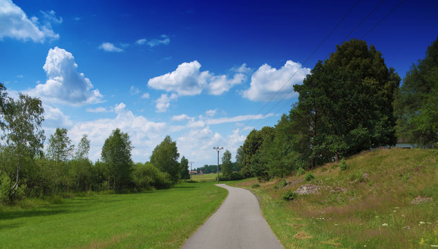 Sunny day near Zahradky village