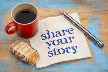 share your story - napkin