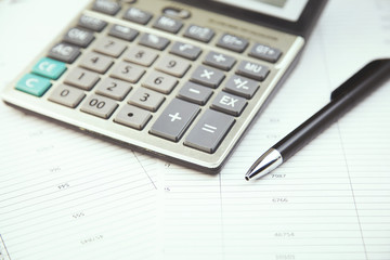 calculator and documents