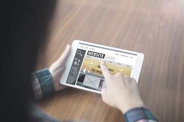 Composite image of composite image of build website interface