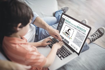 Composite image of composite image of build website interface