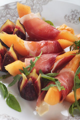 Prosciutto di Parma with melon and figs