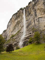 Waterfall in the Lauterbrunnen valley