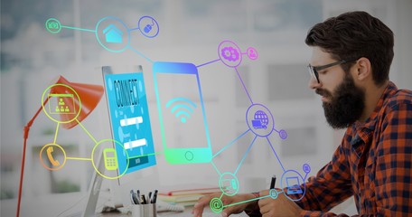 Composite image of smartphone apps icons