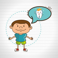 child with tooth isolated icon design, vector illustration  graphic 