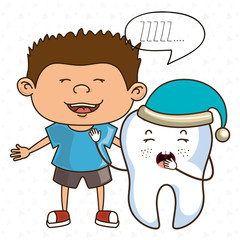 child with tooth isolated icon design, vector illustration  graphic 