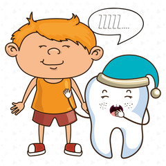 child with tooth isolated icon design, vector illustration  graphic 