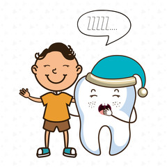 child with tooth isolated icon design, vector illustration  graphic 