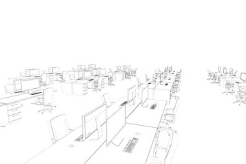 Draw of an open space 