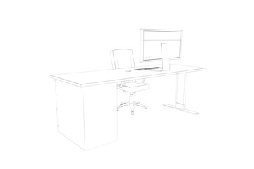 Draw of a desk 