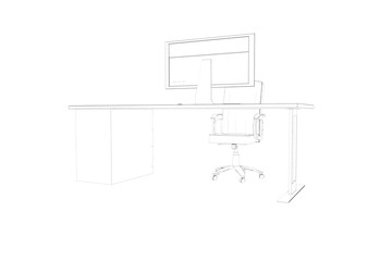 Draw of a desk 