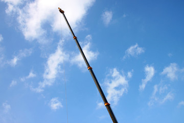 crane lifting construction materials