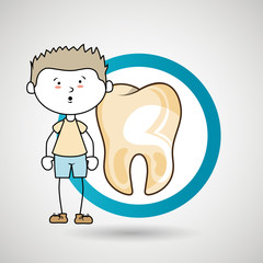child sick tooth isolated icon design, vector illustration  graphic 
