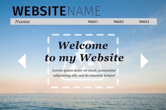 Composite image of build website interface