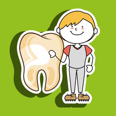 child happy tooth isolated icon design, vector illustration  graphic 