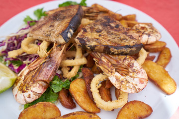 Seafood platter