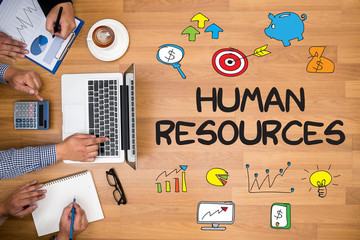 HR   Human Resources Employment Job - obrazy, fototapety, plakaty