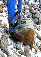 Small bulldozer excavator.