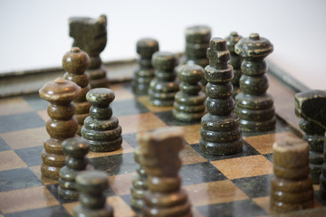 Chess Set King with Selective Focus
