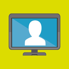 monitor silhouette isolated icon design, vector illustration  graphic 