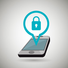 smartphone security isolated icon design, vector illustration  graphic 
