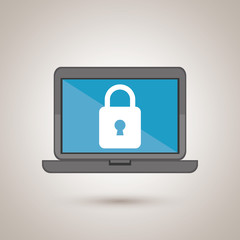 laptop security isolated icon design, vector illustration  graphic 