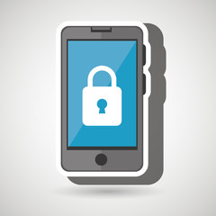 smartphone security isolated icon design, vector illustration  graphic 