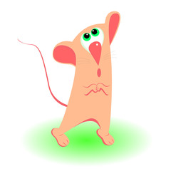 Pink mouse cartoon character
