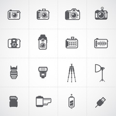 Camera Icons and Camera Accessories Icons and Photography Icons