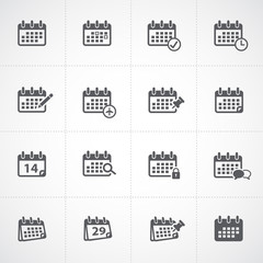 Calendar icon set