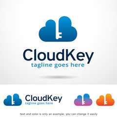 Cloud Key Logo Template Design Vector