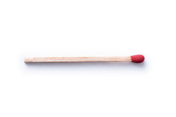 Close-up of red matches on white background