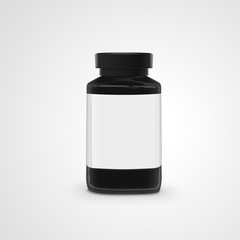 empty jar with label