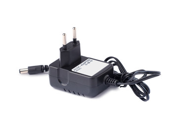 AC/DC adapter on white background