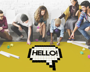Hello Speech Bubble Technology Graphic Concept