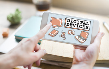 Digital Devices Electronics Connection Communication Concept