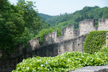 Fototapeta na wymiar Mur zamku we Vranov, Czechy
