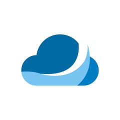 Logo cloud technology vector