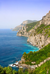 Fototapeta na wymiar Mountains on famous Amalfi coast, Italy