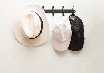 Hats Hanging On The Wall