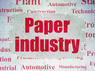 Manufacuring concept: Paper Industry on Digital Data Paper background