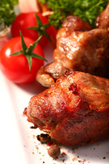 Grilled meat and vegetables/BBQ