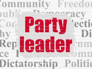 Political concept: Party Leader on wall background