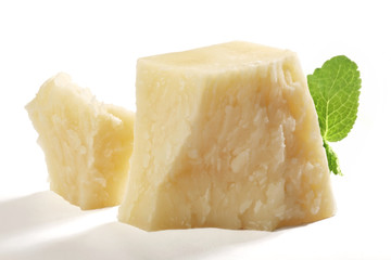 Pieces of delicious parmesan cheese