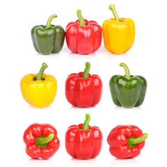 bell peppers or capsicum isolated on white background.