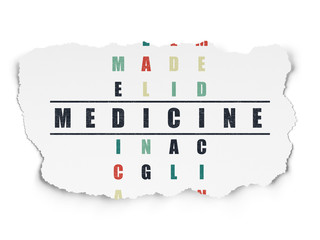 Healthcare concept: Medicine in Crossword Puzzle