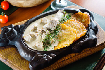 potato pancakes with meat