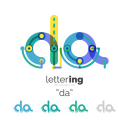 Letter logo line concept