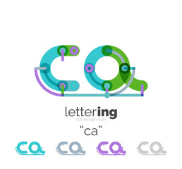 Letter logo line concept